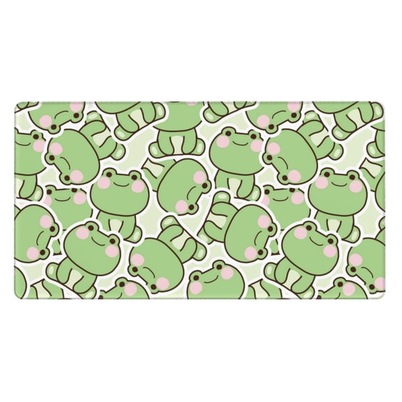 Xecao Cute Frog for Waterproof Mouse Pad - Extended Contour Mouse Mat, Large Gaming Mousepad Laptop Keyboard Mat with Non-Slip Rubber Base