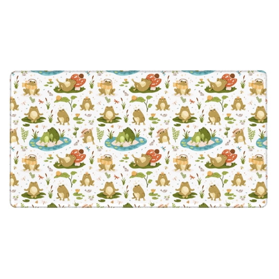 Xecao Cute Frog for Waterproof Mouse Pad - Extended Contour Mouse Mat, Large Gaming Mousepad Laptop Keyboard Mat with Non-Slip Rubber Base