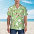 thumbnail image 1 of Xecao Cute Frog2 print Hawaiian shirt - a stylish short-sleeve button-down for men, perfect for casual beach and tropical outings., 1 of 9