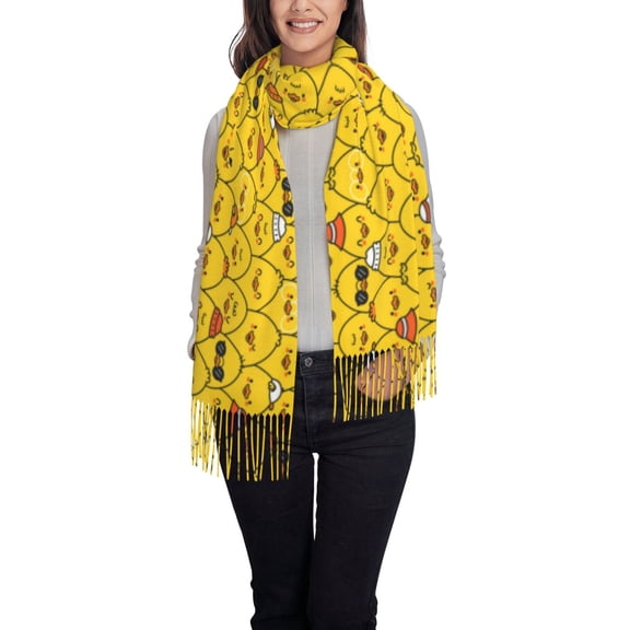 Xecao Funny Ducks Pattern Womens Winter Scarf Fall Scarf Oversized Large Scarf for Women Warm Shawl Wrap
