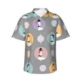 thumbnail image 1 of Xecao Cute Geese print Hawaiian shirt - a stylish short-sleeve button-down for men, perfect for casual beach and tropical outings., 1 of 9