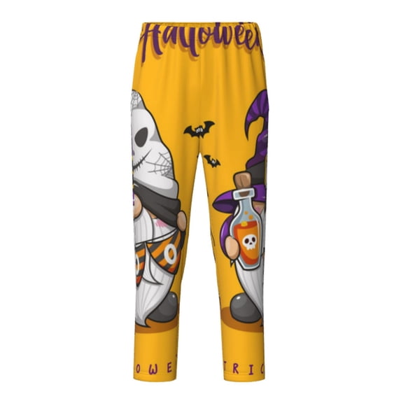 Xecao Cute Gnomes Halloween Print Teenagers' Pajama Pants Long Sleep Pants Soft Elastic Waist Pajama Bottoms Elastic waist with 2 Pockets 5-16 Years-XS(5-6)