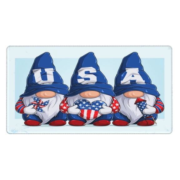 Xecao Cute Gnomes in USA for Waterproof Mouse Pad - Extended Contour Mouse Mat, Large Gaming Mousepad Laptop Keyboard Mat with Non-Slip Rubber Base