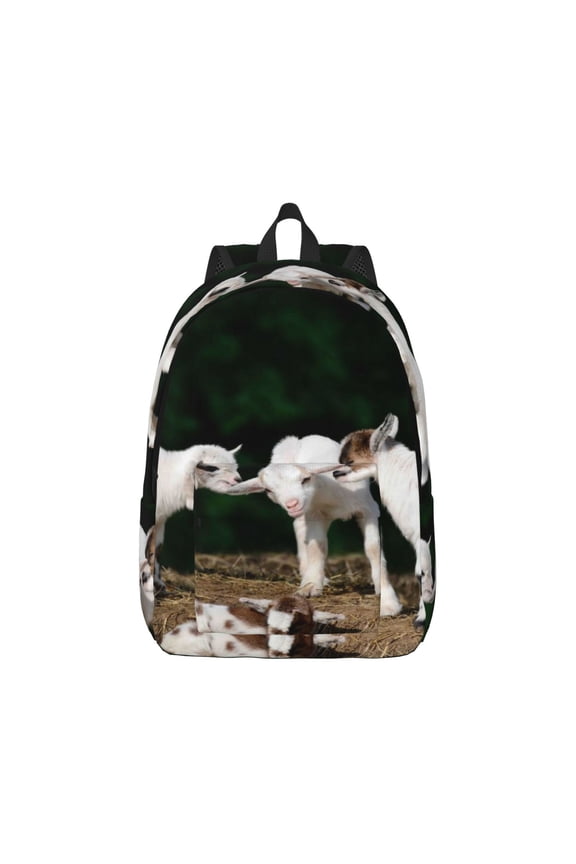 Cute Goat Baby for Canvas College Laptop Backpack, Durable Rucksack Travel Notebook Bag School Backpack Book Bag for Men Women