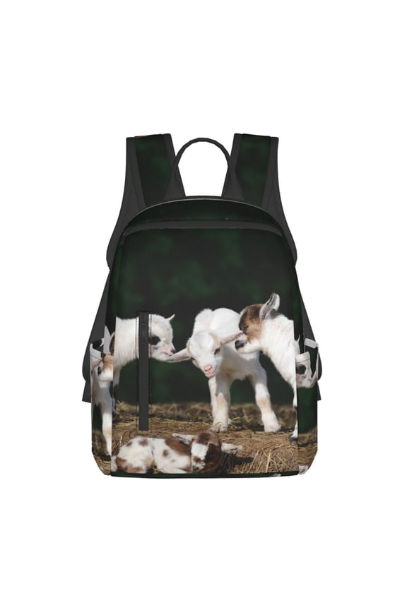 Cute Goat Baby print Backpack For women men Aesthetic Lightweight Travel Daypack Simple Cute Backpack For Bookbag