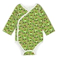thumbnail image 1 of Xecao Cute Green Frog Print Baby unisex-baby Cotton Long-sleeve Bodysuits-3 Months, 1 of 6