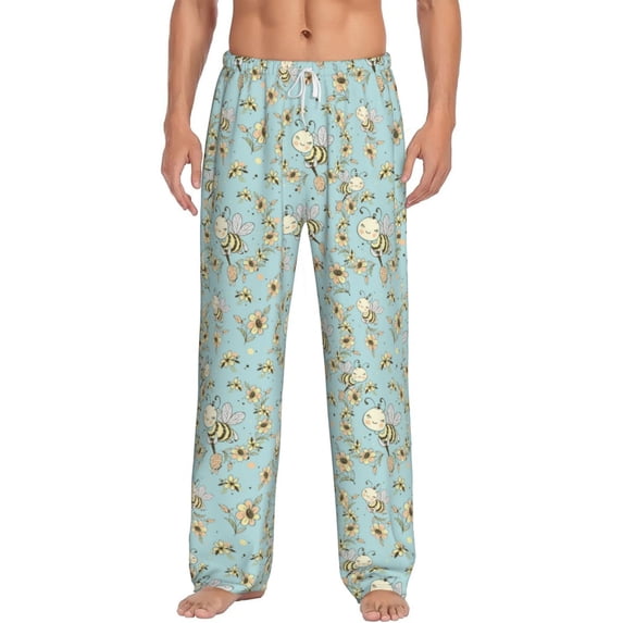 Xecao Cute Honeybees Men's Straight Lounge Pajama Pants: The Ultimate in Comfortable Sleepwear