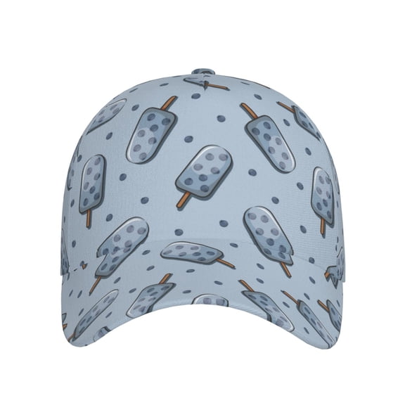 Xecao Cute Ice Cream for Baseball Cap: Unisex, crafted from classic polyester twill fabric, featuring a soft unconstructed design
