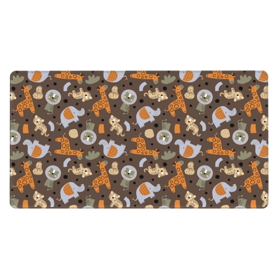 Xecao Cute Lion Tiger for Waterproof Mouse Pad - Extended Contour Mouse Mat, Large Gaming Mousepad Laptop Keyboard Mat with Non-Slip Rubber Base