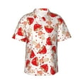 thumbnail image 1 of Xecao Cute Mushroom print Hawaiian shirt - a stylish short-sleeve button-down for men, perfect for casual beach and tropical outings., 1 of 9