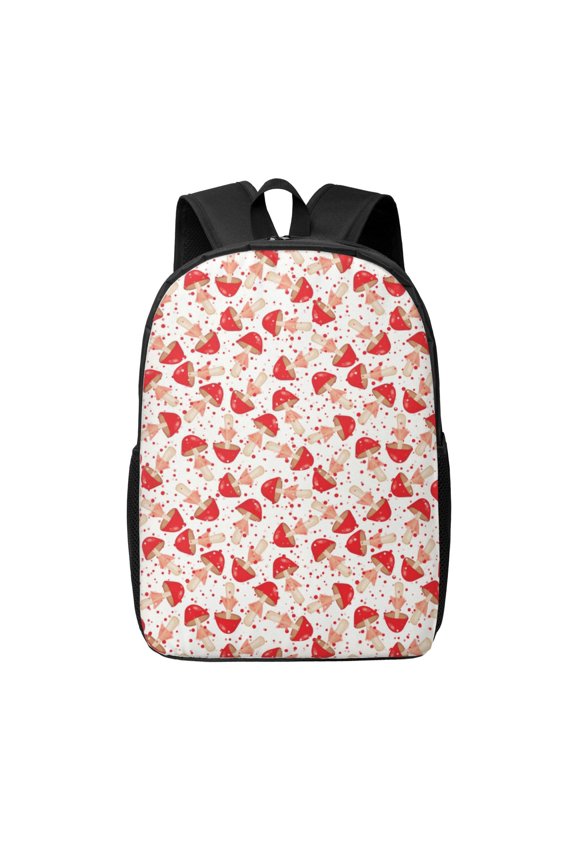 Cute Mushroom print Travel Backpack, Large Computer Backpack for Men Women, College School Rucksack Book Bag