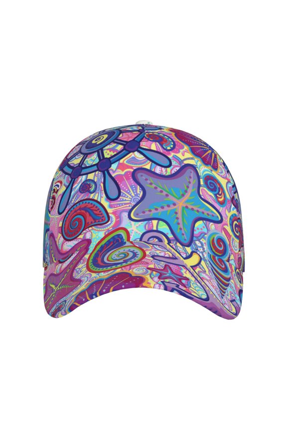 Cute Nautical for Baseball Cap: Unisex, crafted from classic polyester twill fabric, featuring a soft unconstructed design