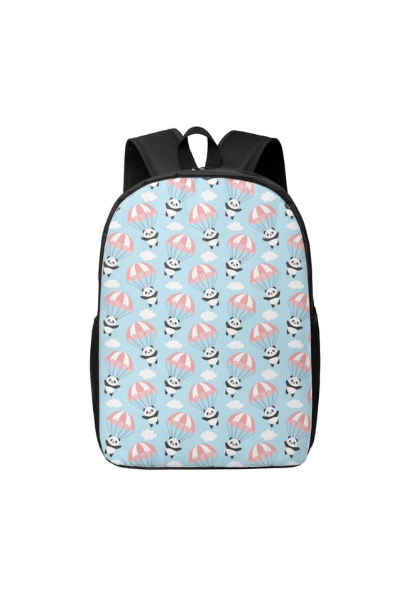 Cute Panda Flying in the Sky print Travel Backpack, Large Computer Backpack for Men Women, College School Rucksack Book Bag