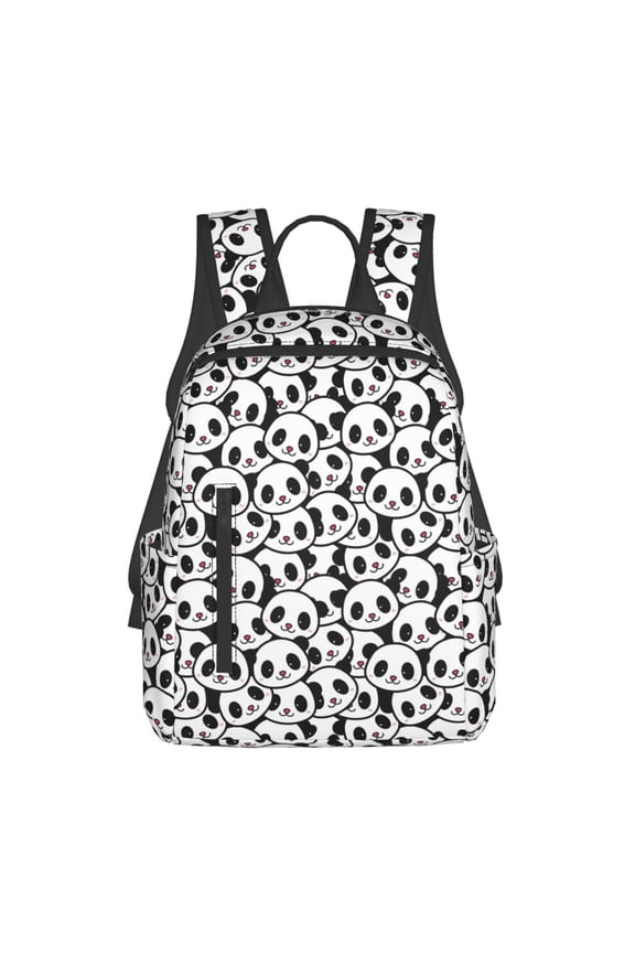 Cute Panda print Backpack For women men Aesthetic Lightweight Travel Daypack Simple Cute Backpack For Bookbag