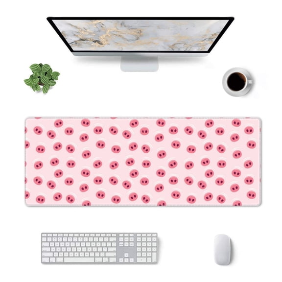 Xecao Cute Pig Nose for Mouse Pad - Waterproof Extended Contour Mouse Mat, Large Gaming Mousepad Laptop Keyboard Mat with Non-Slip Rubber Base