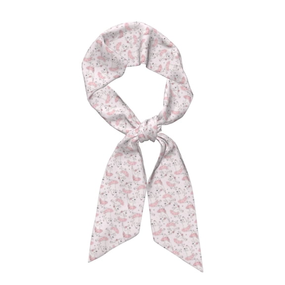 Xecao Cute Piggy Ballerina Pattern Large Satin Head Scarf - Satin Hair Scarves Silk Bandana Scarf Headscarf Silk Feeling Scarf for Women
