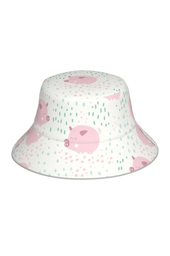 Cute Pigs Print Men and Women Night Reflective Hat Runner Cap Visor Bucket Hat Boonie Cap