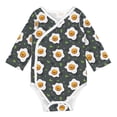 thumbnail image 1 of Xecao Cute Poached Eggs Print Baby unisex-baby Cotton Long-sleeve Bodysuits-3 Months, 1 of 6