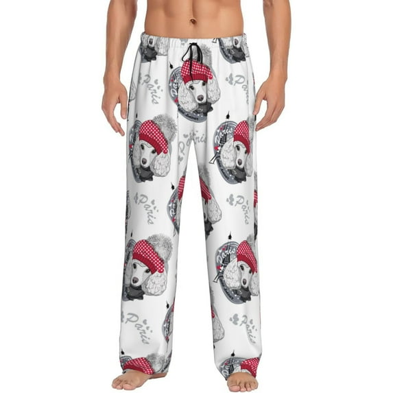 Xecao Cute Poodle Dog Men's Straight Lounge Pajama Pants: The Ultimate in Comfortable Sleepwear