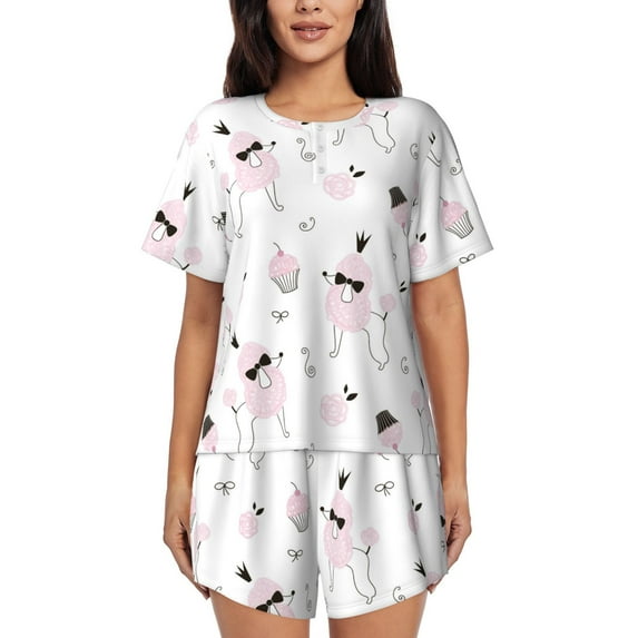 Xecao Cute Poodle Dog print Swimsuit for women, Summer-ready, sporty style.Quick-dry fabric. Many sizes & colors.