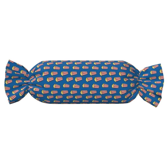 Xecao Cute Popcorn Print+Candy-Inspired Plush Pillow for Men Women Suitable for Beds, Sofas, Game Rooms Drawstring Closure