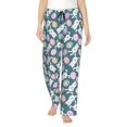 thumbnail image 1 of Xecao Cute Rabbit Easter Women's Straight Lounge Pajama Pants: The Epitome of Relaxed Sleepwear, 1 of 9