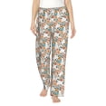 thumbnail image 1 of Xecao Cute Rabbit Floral Women's Straight Lounge Pajama Pants: The Epitome of Relaxed Sleepwear, 1 of 9
