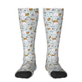 thumbnail image 1 of Xecao Cute Rabbit Hold Carrot Print Compression Socks for Both Men And Women for Running, Travel, Flight, Nurse, 1 of 6