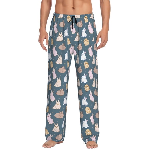 Xecao Cute Rabbit Men's Straight Lounge Pajama Pants: The Ultimate in Comfortable Sleepwear