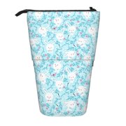 Xecao Cute Rabbit Print Telescopic Pencil Bag Pen Holder Pop Up Stationery Case Stand-up Retractable Transformer Bag Standing Organizer
