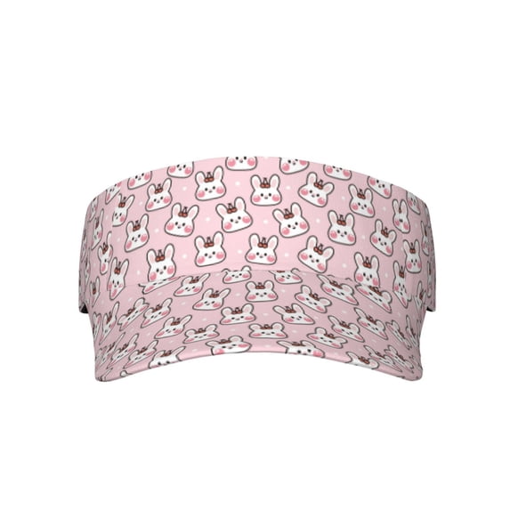 Xecao Cute Rabbit for Adult Sun Cap offers versatile sun protection with adjustable Velcro for a secure fit.