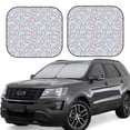 thumbnail image 1 of Xecao Cute Rabbit for Foldable Car Sun Shades (2-Pack) offer sun protection with an easy-fold design for convenient windshield shading., 1 of 7