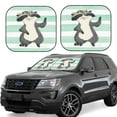 thumbnail image 1 of Xecao Cute Raccoon for Foldable Car Sun Shades (2-Pack) offer sun protection with an easy-fold design for convenient windshield shading., 1 of 7