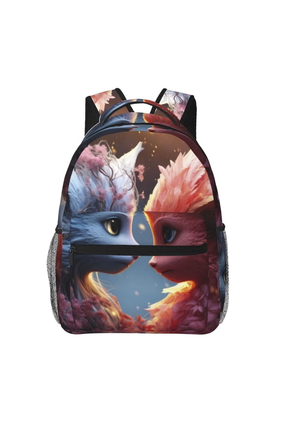 Cute Red And White Elf Backpack, a stylish and functional choice for both men and women, is the perfect basic bookbag for college, work, or travel