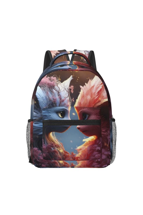 Cute Red And White Elf Travel Backpack: A spacious, stylish computer backpack ideal for men and women, perfect for college, school, or daily travels