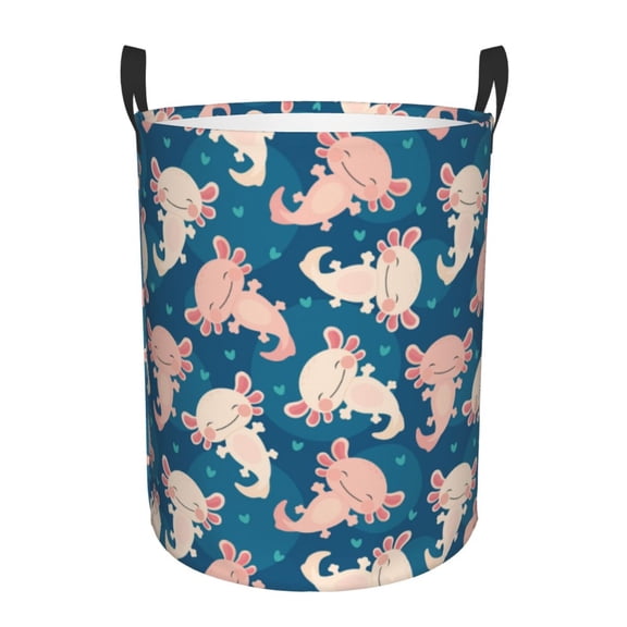 Xecao Cute Salamander Print Laundry Basket,Laundry Hamper Designed for Storage Dirty Clothes Hamper,Collapsible Laundry Baskets-Small