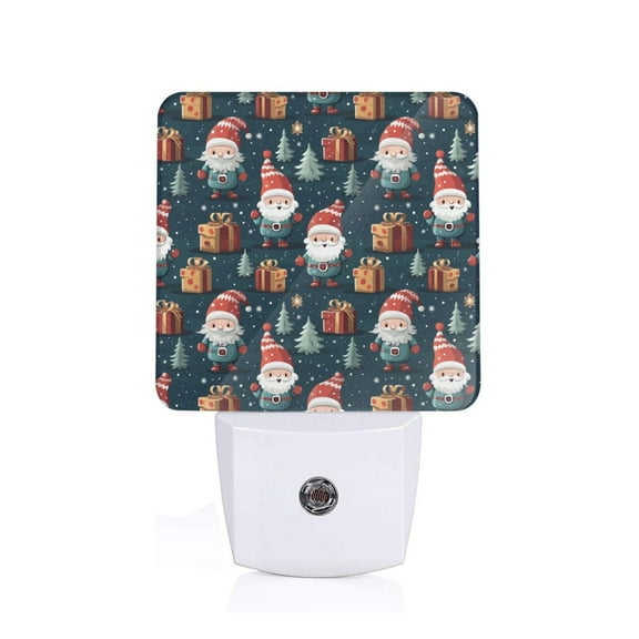 Xecao Cute Santa Claus Gift for Night Light - a Wall-mounted LED Fixture with A Dusk-to-dawn Sensor, Ideal for Bedrooms, Bathrooms, Hallways, and Kitchens-EU