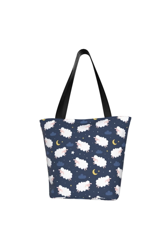 Cute Sheep 1 for Tote Bag for Women -Tote Shoulder Bag with A Little Pocket Inside, Perfect for Travel and Work.