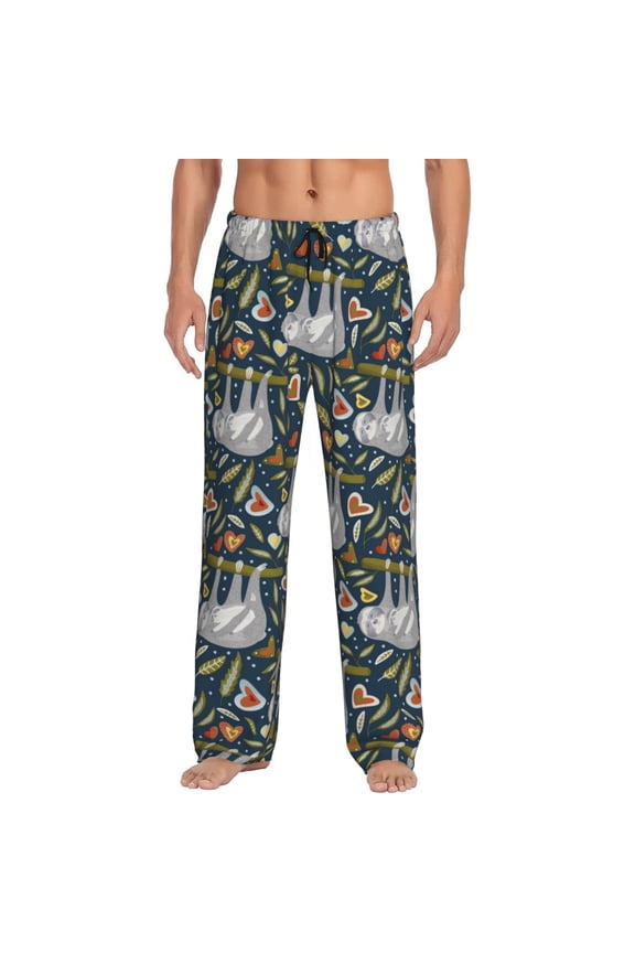 Cute Sloth Men's Straight Lounge Pajama Pants: The Ultimate in Comfortable Sleepwear