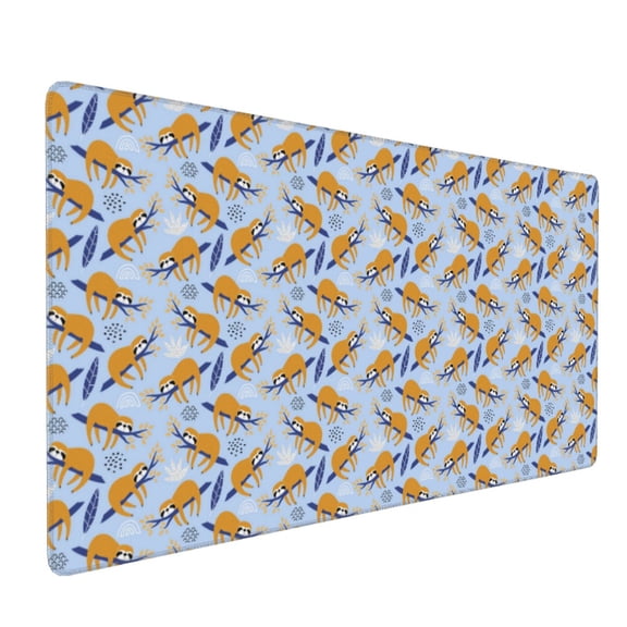 Xecao Cute Sloth Print Large Mouse Pad, 16x35.5in Mousepad, Professional Non-Slip Rubber Base Big Mouse Pad, Mouse Pad for Gaming & Office Full Desk Mouse Pad