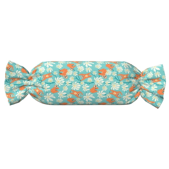 Xecao Cute Sloth on Floral Tree Print+Candy-Inspired Plush Pillow for Men Women Suitable for Beds, Sofas, Game Rooms Drawstring Closure