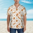 thumbnail image 1 of Xecao Cute Squirrel Fall print Hawaiian shirt - a stylish short-sleeve button-down for men, perfect for casual beach and tropical outings., 1 of 9
