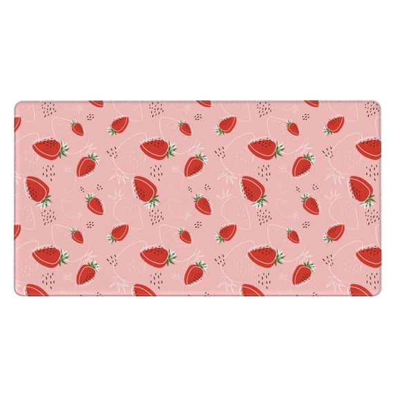 Xecao Cute Strawberry C for Waterproof Mouse Pad - Extended Contour Mouse Mat, Large Gaming Mousepad Laptop Keyboard Mat with Non-Slip Rubber Base