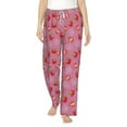 thumbnail image 1 of Xecao Cute Strawberry Women's Straight Lounge Pajama Pants: The Epitome of Relaxed Sleepwear, 1 of 9