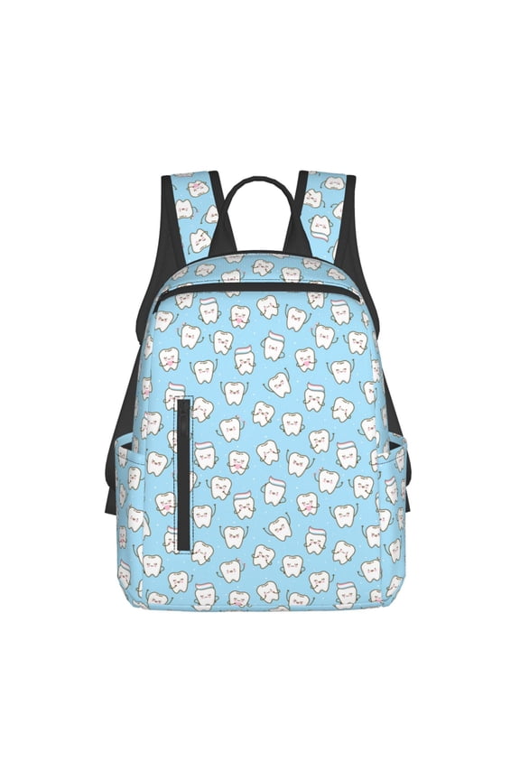 Cute Teeth print Backpack For women men Aesthetic Lightweight Travel Daypack Simple Cute Backpack For Bookbag