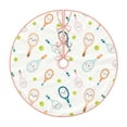 thumbnail image 1 of Xecao Cute Tennis Rackets Pattern Christmas Tree Skirt Round Xmas Tree Mat Base Cover for Holiday Home Decorations-36", 1 of 6