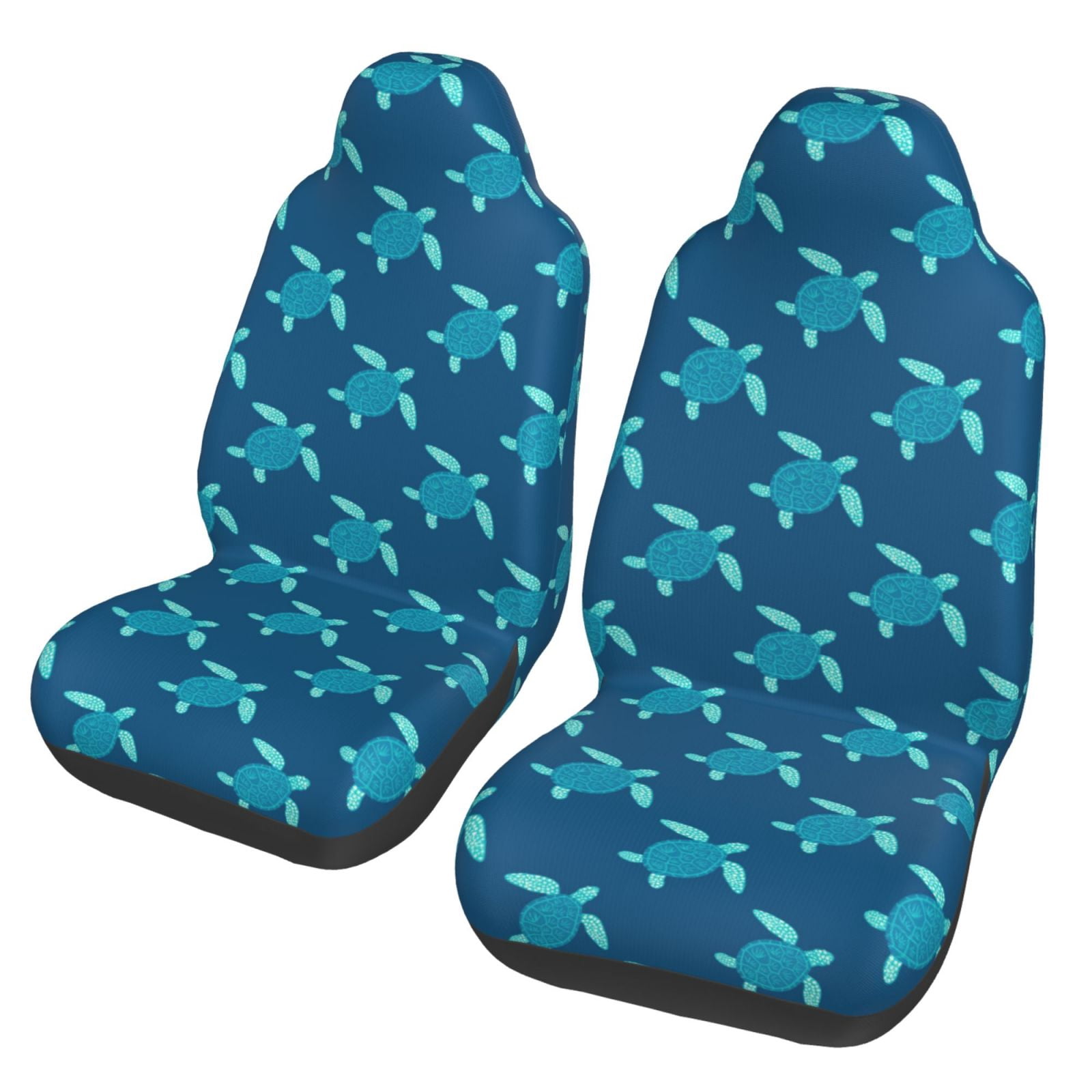 Love Turquoise Cat Print Pet Car Seat Cover