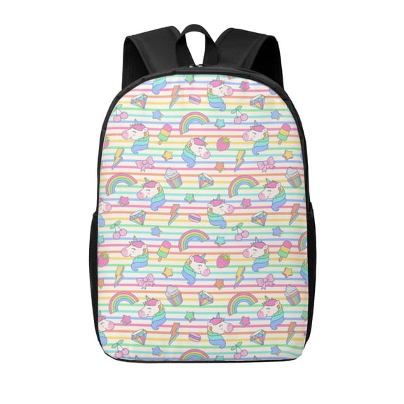Xecao Cute Unicorn print Travel Backpack, Large Computer Backpack for Men Women, College School Rucksack Book Bag