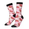 thumbnail image 1 of Xecao Cute Watermelon Pattern Sport Socks for Women and Men Crew Socks Sporty Calf Socks Casual Socks, 1 of 6