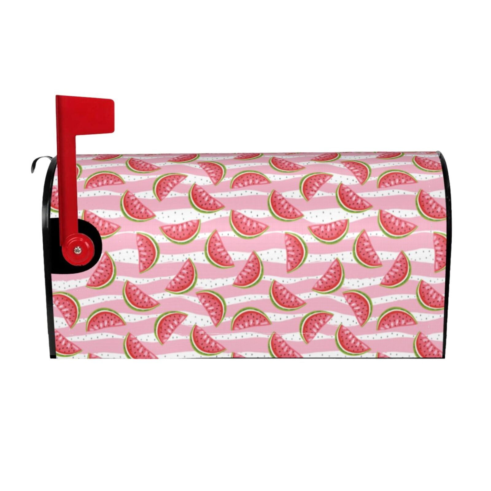 Xecao Cute Watermelon for Mailbox Cover with Magnetic Strips, Waterproof and Sunscreen, Adds a Decorative Touch to Your Garden Yard.